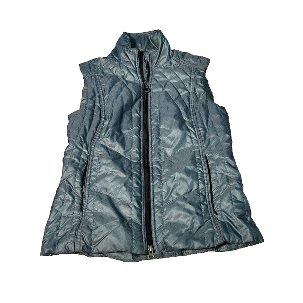 Irideon Womens Riding Wear Jacket Equestrian Quilted Vest Zip Up Blue Size S